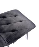 Krzesło tapicerowane BORGO VELVET BLACK SILVER